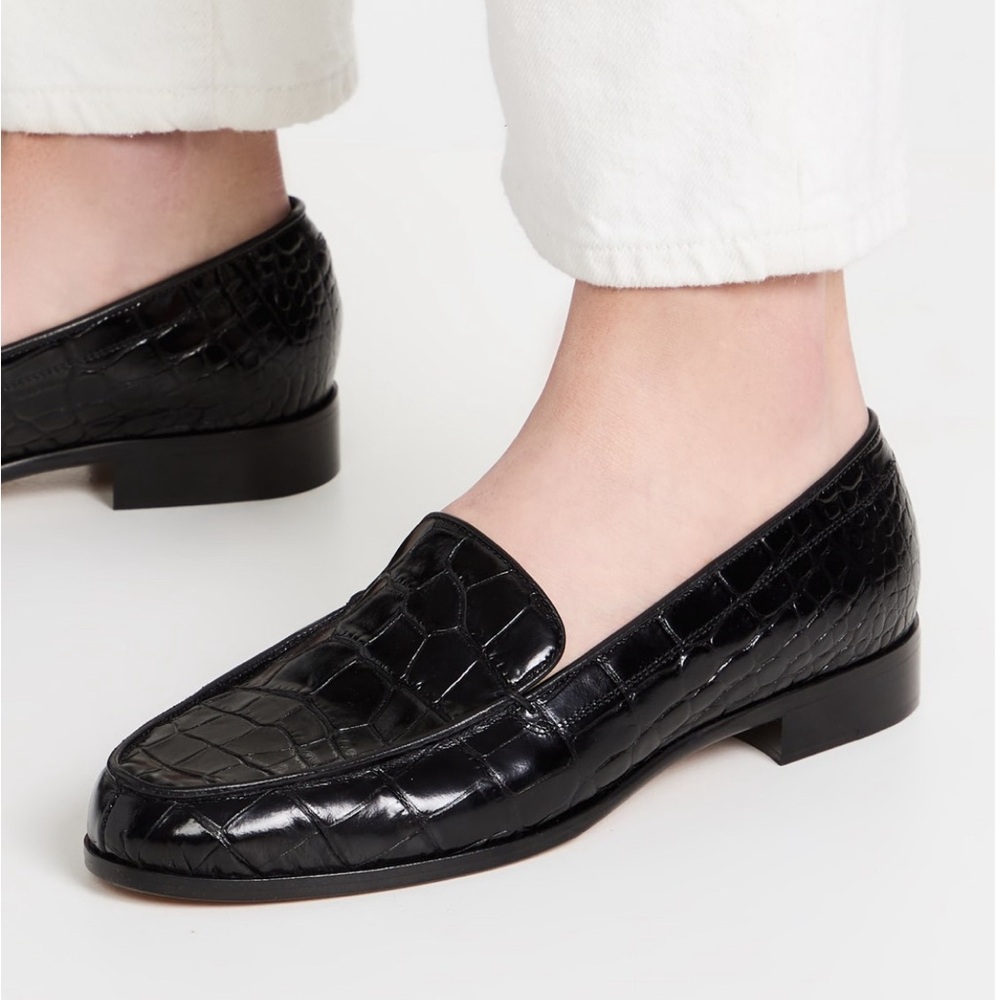 Emme Parsons brown croc Danielle loafers size 38 SOLD OUT EVERYWHERE